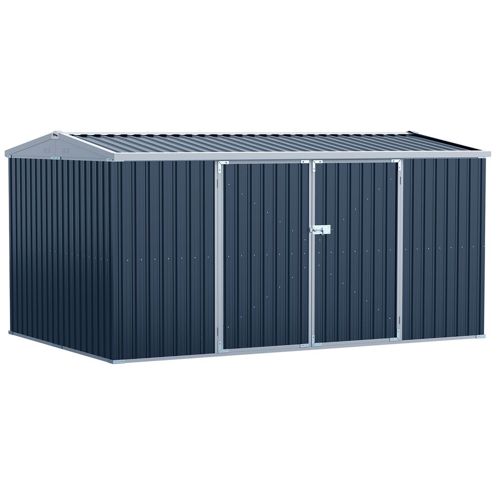 Outdoor Garden Storage Shed Steel Tool Storage Box Backyard Outsunny