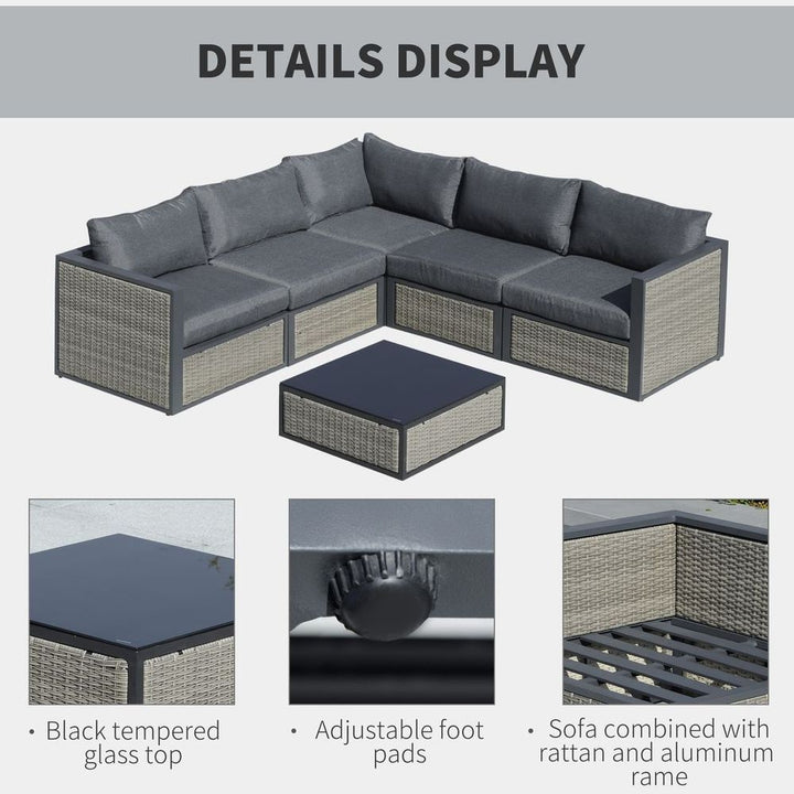  Patio PE Rattan Sofa Set Sectional Conversation Furniture Set