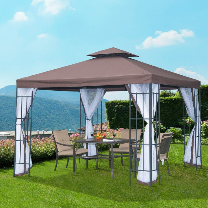xm Gazeboarqueeetal Party Tent Canopy Pavillion Steel Frame