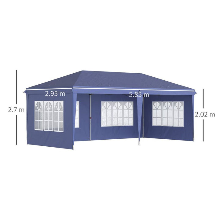  x Heavy Duty Gazeboarquee Party Tent with Storage Bag Blue