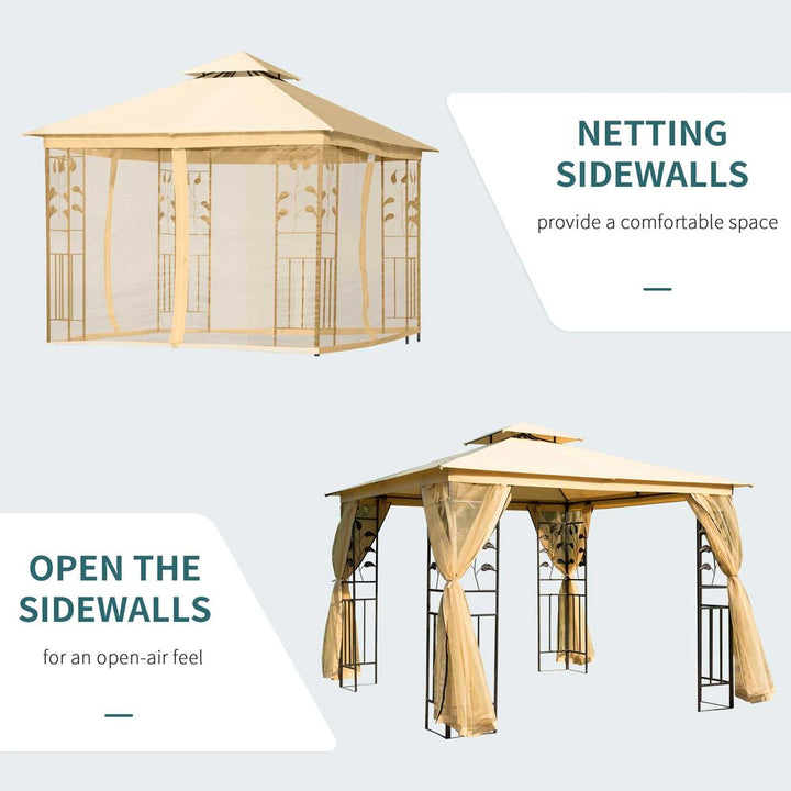 x Double Top Gazebo-Beige