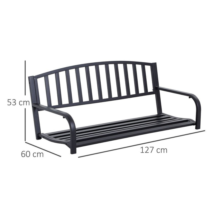 Metal -Seater Outdoor Swing Chair Black
