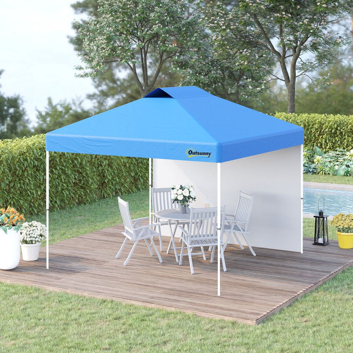 xM Pop Up Gazebo Tent with Sidewall, Roller Bag, Blue