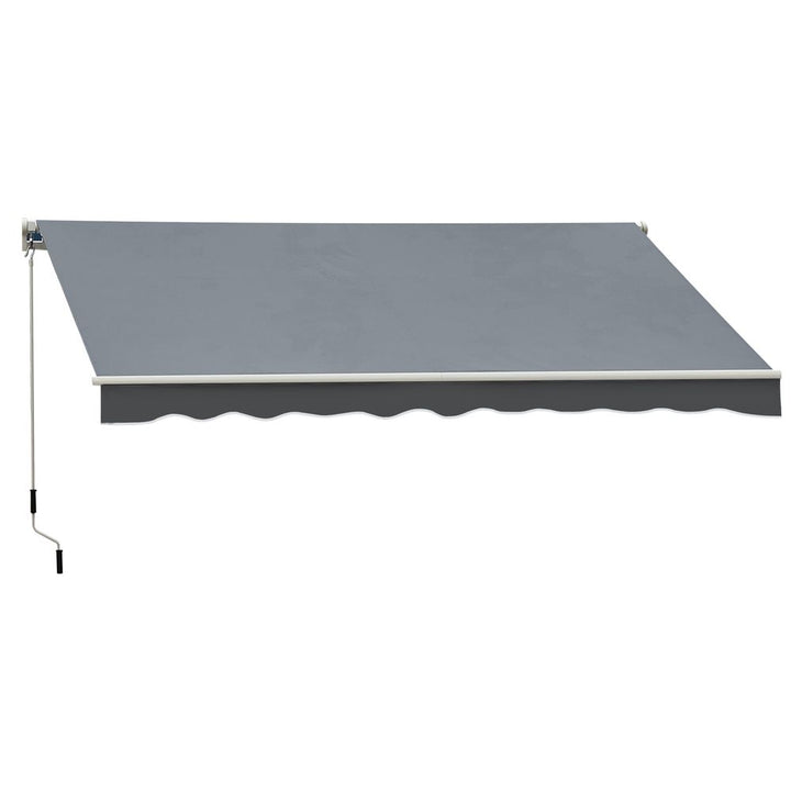Manual Retractable Sun Shade Patio Awning Outdoor Deck Canopy Shelter, .mxm